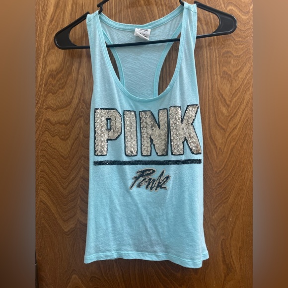 VS PINK bling tank top & leopard leggings - Picture 3 of 4